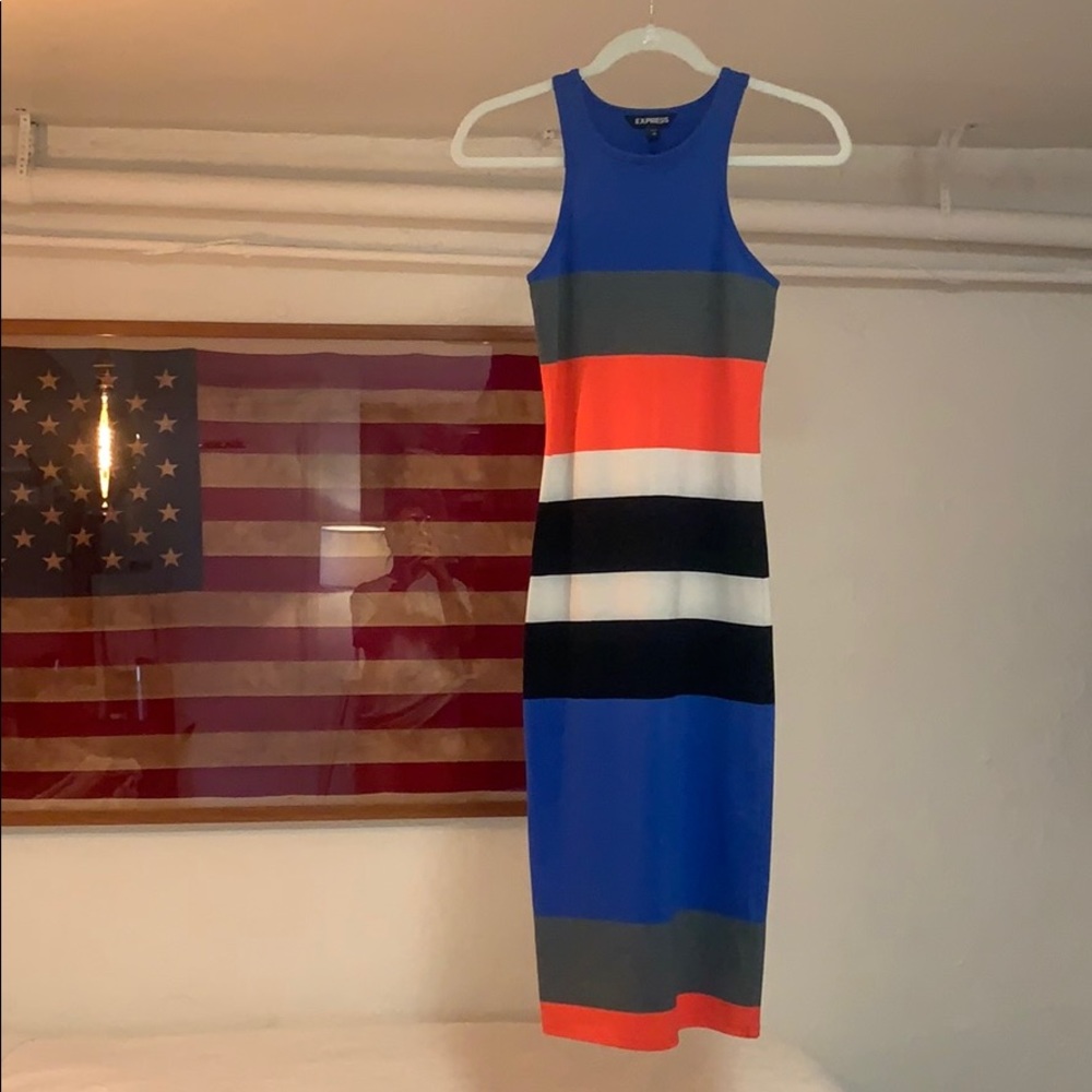Color-block Midi Dress